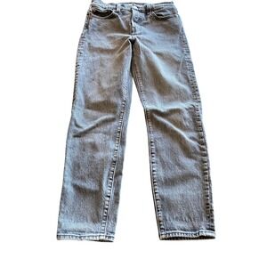 Levis Jeans 26x26 Premium Wedgie Straight Washed Black Gray Big E Button Fly